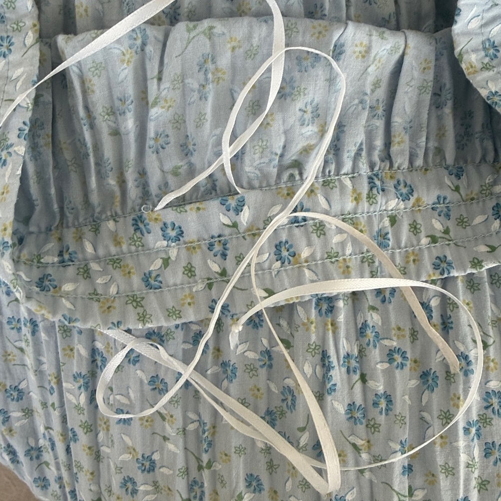 Cabin Creek Pleated Blue Floral Maxi Skirt Women’s Size Medium - Picture 6 of 6